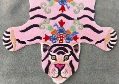 Tibetan Tiger Rugs 3×5 Feet Handmade 100% Woolen Hand Tufted For Home Decoration