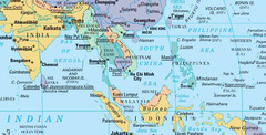 World Wall Map Robinson Projection Political
