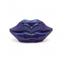 Handmade Cement Lips Planter Purple Cosmic Makeup Brush Holder Goth Decor