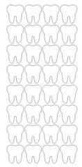 White Tooth Stickers Sticker 1″ DC13-010