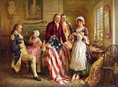 9158.Betsy ross presents flag to founding fathers.POSTER.decor Home Office art