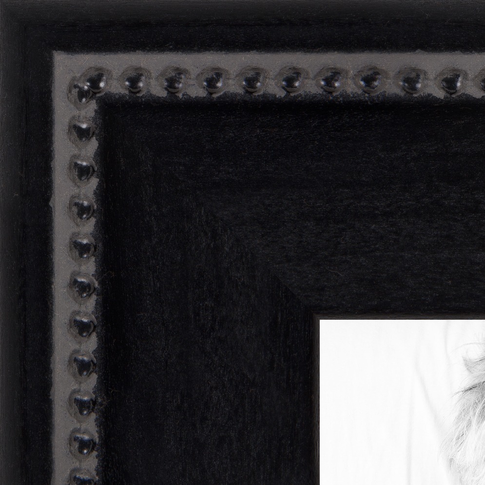 ArtToFrames 2″ Custom Poster Frame Matte Black w Beads Wood 4065 Large