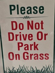 2 Pack Please Do Not Drive Or Park On Grass Aluminum Signs 12 x 8 Inches