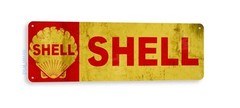Shell Gas & oil Garage Shop UV Printed High Quality Aluminum Metal Sign 4×12 in