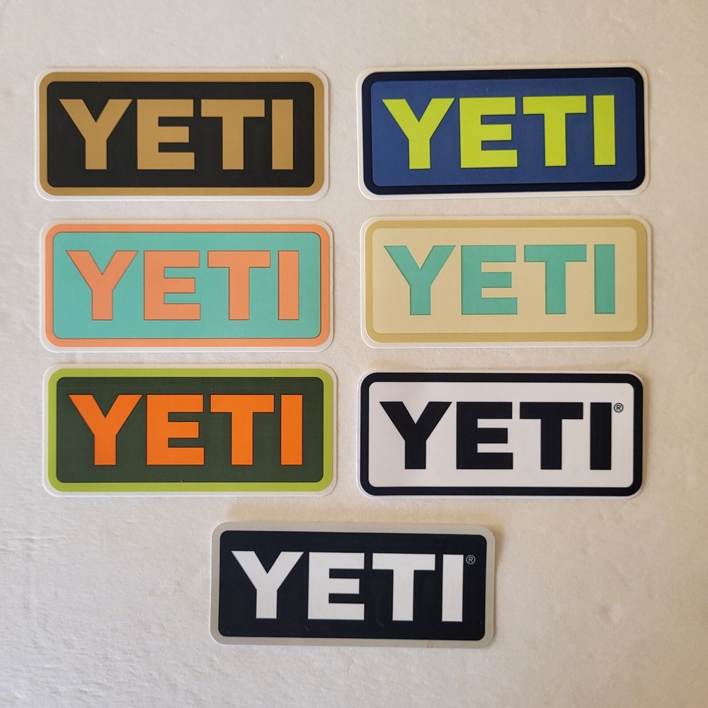Authentic Yeti Stickers Decals ~ Various Colors to Pick From ~ Free Shipping