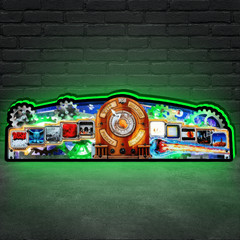 Rush Pinball Topper 3D Printed Led Lightbox for Game Room or Pinball Machine