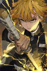 Zenitsu Demon Slayer Anime Action Poster print 11″x17″ home decor