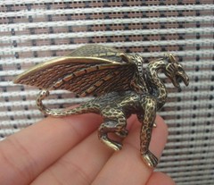 Vintage Style Solid Brass Copper Flying Dragon Statue For Home Garden Decor