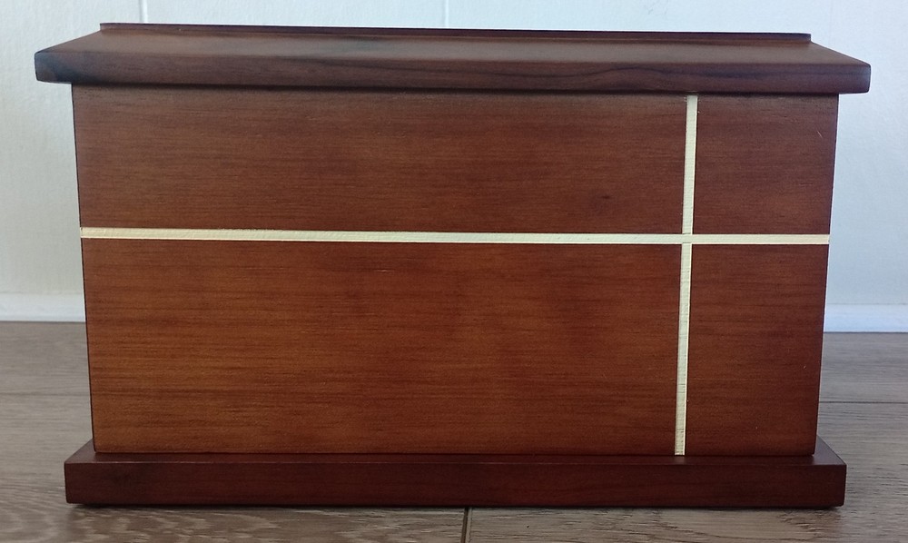 AspenStudio Handcrafted Walnut Cross Wooden Urn for Cremation Human Ashes