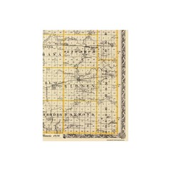 Historic County Map – Champaign County Illinois – Warner 1876 – Vintage Wall Art