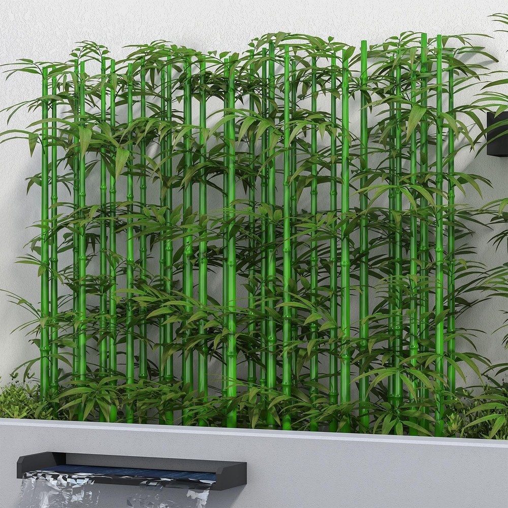 5ft Artificial Bamboo Tree 10 Pack, Fake Bamboo Plant Trees Indoor Outdoor