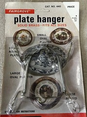 VTG Fairgrove Solid Brass Plate Hanger No. 440 Universal Fits All Sizes