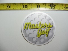 MASTERS GOLF GOLFING BALL SMALL STICKER DECAL GAME ATHLETIC SPORTS GAME