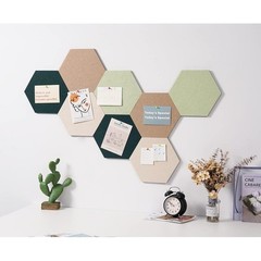Hexagonal Felt Board Tiles Easy Installation DIY Pushpin Boards Office Decor New