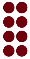 2″ Burgundy Round Label Dots Stickers Color Coding Inventory 2 Inch Dot