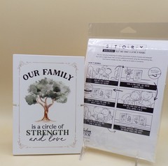Our Family Is A Circle Of Strength And Love Story Board 5″ x 7″ P. Graham Dunn