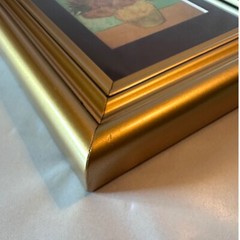 VAN GOGH – sunflowers art print – gold colored 8 x 10 frame – home wall art