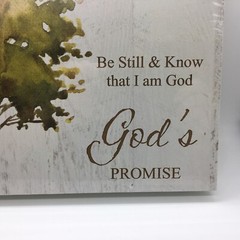 Be Still & Know that I Am God God’s Promise Wall Art P Graham Dunn New 10X10″
