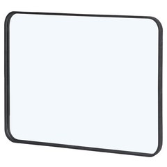 2PCS Rectangular Wall Mirror Bathroom Mirror Black Metal Framed 24″ x 36″
