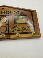 Vintage Wooden House Key Holder Souvenir Daytona Beach Florida Home MCM