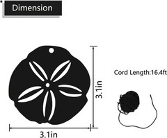 Replacement Wind Catcher, Wind Chime Sail Replacement with 16.4FT Nylon Cord,