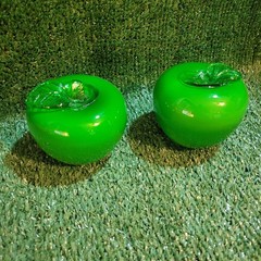 Glass Fruit Murano Style 5-Pieces Vintage Blown Art Glass Same Day Shipping LOOK