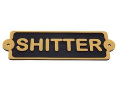 Plastic Funny-Shitter Toilet Door Hanging Sign Bathroom Restroom Plaque Gift