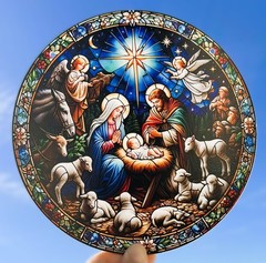 New Suncatcher Jesus Nativity 8″ Christian Religious Combined Shipping