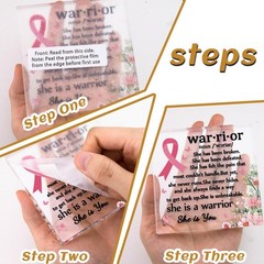 Breast Cancer Care Gifts For Women Inspirational Decor 4 inches, pink