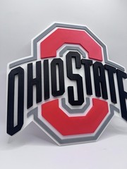 Ohio State University Buckeyes 3D Wall Sign Man Cave Decor College Football