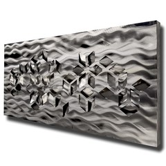 Lighted Large Geometric Abstract Metal Wall Art LED Decor Painting – Brian Jones