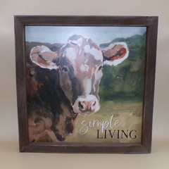 Simple Living Framed Wall Art 11″x11″x1.5″ New P. Graham Dunn