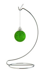 8 Inch Tall Bright Silver Chrome Ornament Display Stand Hanger Holder, Pack of 6