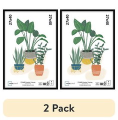 2 pack) 27×40 Basic Poster Frame, Black