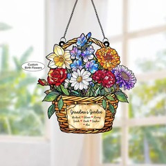 Personalized Birth Month Flower Suncatcher Acrylic