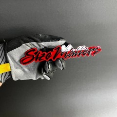 1x «SIZE MATTERS» Custom Text 3D Acrylic Car Emblem Badge Multicolor Laser Cut