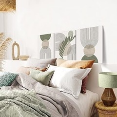 Abstract Geometric Framed Wall Art Set in Sage Green – 12×16 for Any Room