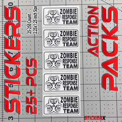ZOMBIE OUTBREAK RESPONSE TEAM BIOHAZARD Stickers – 25+ Bulk Sticker Pack