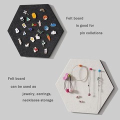 Hexagonal Felt Board Tiles Easy Installation DIY Pushpin Boards Office Decor New