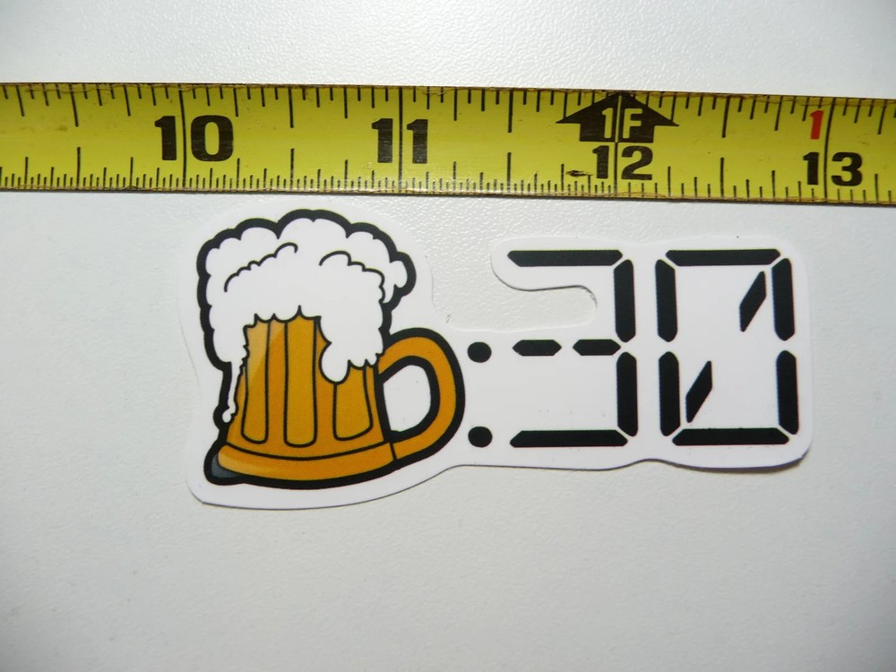 BEER:30 TIME SMALL STICKER DECAL FUNNY DRINKING ALCOHOL PARTY SCRAPBOOKING