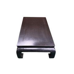 Dark Brown Black Curve Legs Rectangular Kang Low Coffee Table Stand GB255