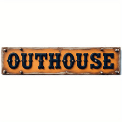 Vintage OUTHOUSE Metal Sign Rustic Farmhouse Wall Decor for Country Cabin Garage
