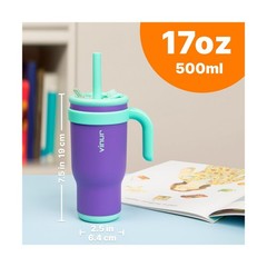 VINUR Insulated Tumbler with Handle 17 oz Stainless Steel Double Wa… Fast Ship