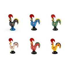 1.5″ Traditional Portuguese Aluminum Good Luck Barcelos Rooster – Set of 6