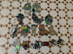 Mixed Lot of 16 Vintage Faux Stained-Glass Acrylic Suncatchers Sun Catchers