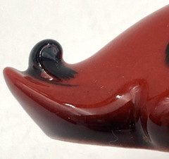 VTG Royal Doulton Flambe Small Resting Duck Figurine HN148B 3 x 1-5/8 x 1-3/4″
