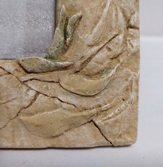 FETCO CERAMIC ROSE PHOTO FRAME TEXTURED PHOTO SIZE 2 1/2″X 2 1/3″ FREE STANDING