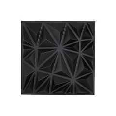 3D Wall Panels 33-Pack 11.81 x 11.81» PVC 32 Sq.Ft Coverage Diamond Matte Black