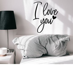 Vinyl Wall Decal Letter Love You Romantic Bedroom Stickers 22.5 in x 18 in gz309
