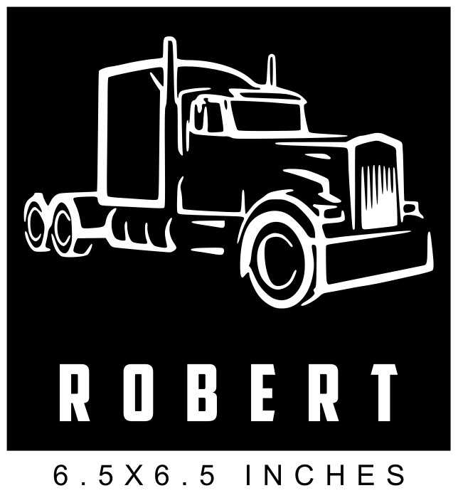 TRANSFER TRUCK NAME PERSONALIZED VINYL DECAL GREAT FOR 8″ GLASS BLOCK DIY CRAFTS
